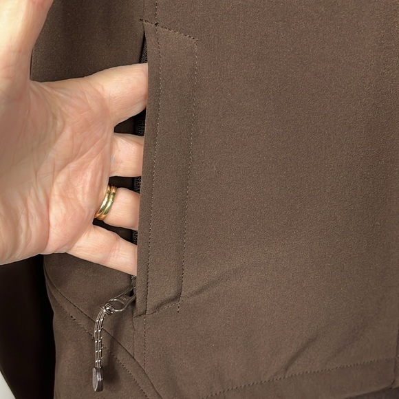 Black Diamond Aspen Ski Jacket S Chocolate Brown Full Zip Pockets Mock Neck EUC - Picture 8 of 16